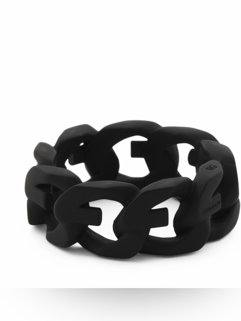 GIVENCHY made in italy black chain ring, Size 56